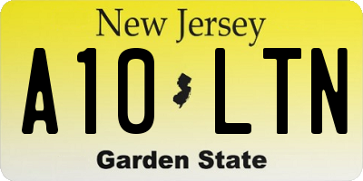 NJ license plate A10LTN