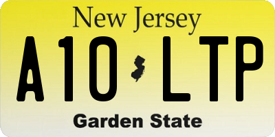 NJ license plate A10LTP