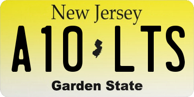 NJ license plate A10LTS