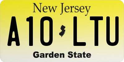 NJ license plate A10LTU