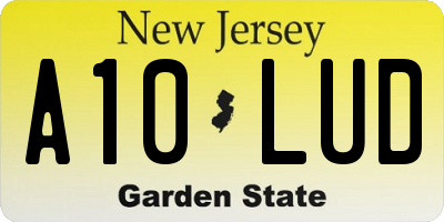 NJ license plate A10LUD