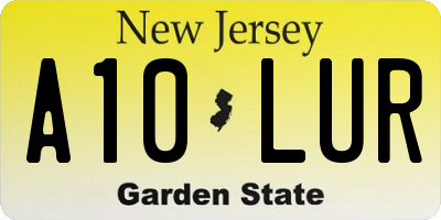 NJ license plate A10LUR