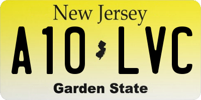 NJ license plate A10LVC