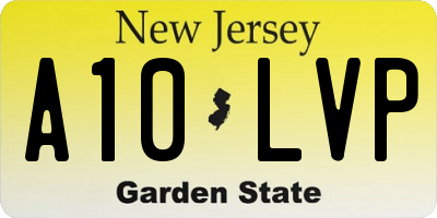 NJ license plate A10LVP