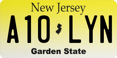 NJ license plate A10LYN