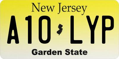 NJ license plate A10LYP