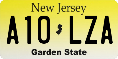 NJ license plate A10LZA