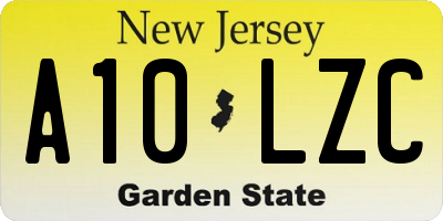 NJ license plate A10LZC