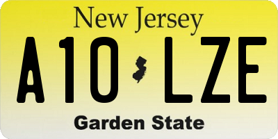 NJ license plate A10LZE