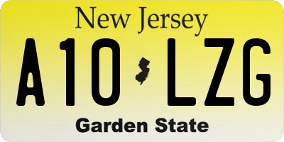 NJ license plate A10LZG