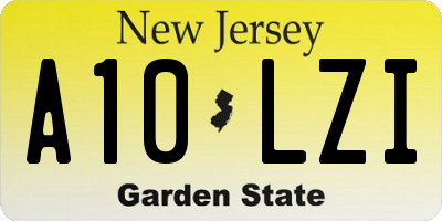 NJ license plate A10LZI