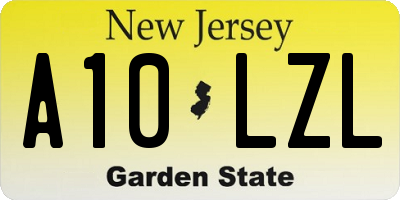 NJ license plate A10LZL