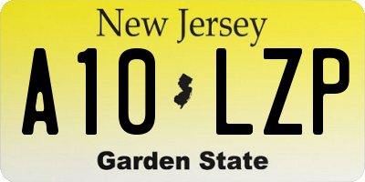 NJ license plate A10LZP