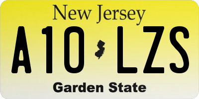 NJ license plate A10LZS