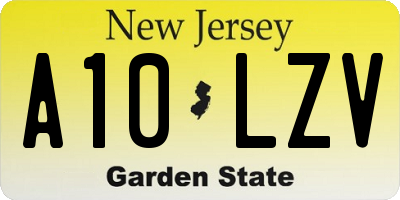 NJ license plate A10LZV