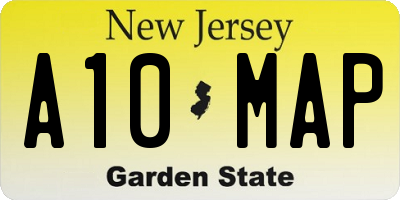 NJ license plate A10MAP