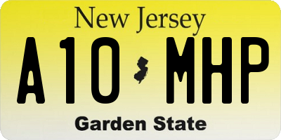 NJ license plate A10MHP