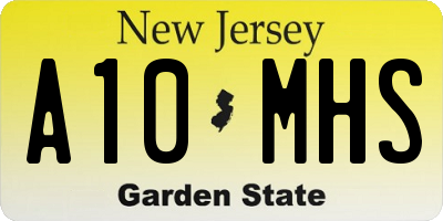 NJ license plate A10MHS