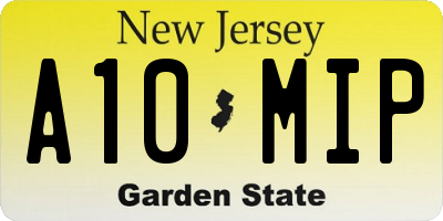 NJ license plate A10MIP