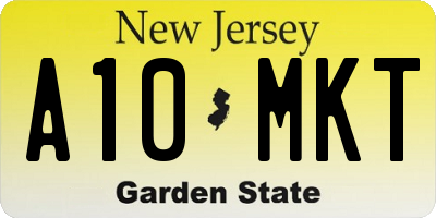 NJ license plate A10MKT