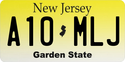 NJ license plate A10MLJ