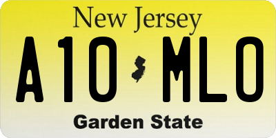 NJ license plate A10MLO