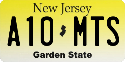 NJ license plate A10MTS