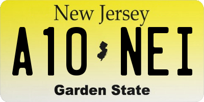 NJ license plate A10NEI