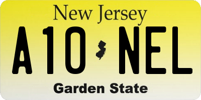 NJ license plate A10NEL