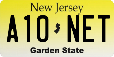 NJ license plate A10NET