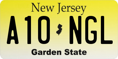 NJ license plate A10NGL