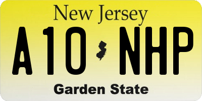 NJ license plate A10NHP