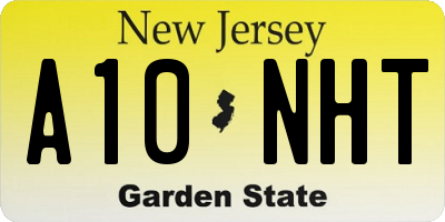 NJ license plate A10NHT
