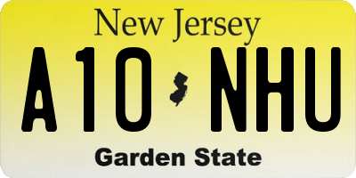 NJ license plate A10NHU