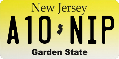 NJ license plate A10NIP