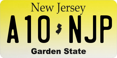 NJ license plate A10NJP