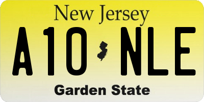 NJ license plate A10NLE