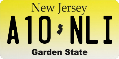 NJ license plate A10NLI