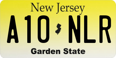 NJ license plate A10NLR