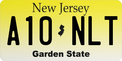 NJ license plate A10NLT