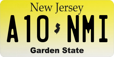 NJ license plate A10NMI