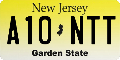 NJ license plate A10NTT