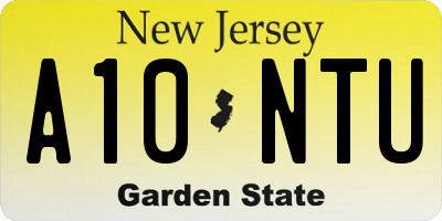 NJ license plate A10NTU