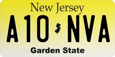 NJ license plate A10NVA