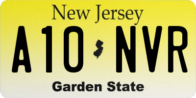 NJ license plate A10NVR