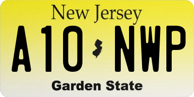 NJ license plate A10NWP