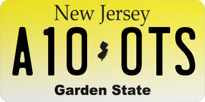 NJ license plate A10OTS