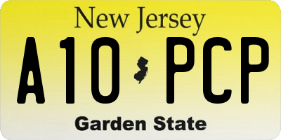 NJ license plate A10PCP