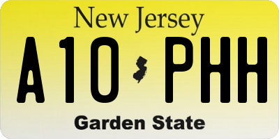 NJ license plate A10PHH