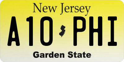 NJ license plate A10PHI